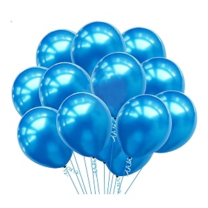 fab nation metallic balloons - set of 100  for birthday decorationpartiesanniversarybridal showertheme partywedding light blue