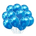 Fab Nation Metallic Balloons - Set of 100 | For Birthday Decoration/Parties/Anniversary/Bridal Shower/Theme Party/Wedding (Light Blue)