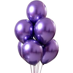 fab nation metallic balloons - set of 25  for birthday decorationpartiesanniversarybridal showertheme party amp wedding purple