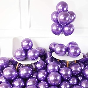 fab nation metallic balloons - set of 50  for birthday decorationpartiesanniversarybridal showertheme partywedding purple