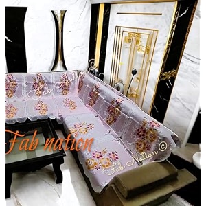 fab nation white amp brown floral l shape sofa coverslipcover - sofa setexclusive designer sofa covers  stylish amp protective furniture covering
