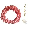 Fab Nation Pack of 100 Coral Color Balloons with Arch Tape &amp; Ribbon - Premium Latex Balloons for Arches &amp; Decorations | Ideal for Parties, Weddings, and Events | Easy Assembly &amp; Elegant Finish