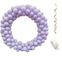 Fab Nation Birthday Decoration Kit | Pack of 200 Lavender Balloons with Garland Strip &amp; Ribbon | Latex Balloons for Birthday | Decoration Items for Parties, Weddings, and Events