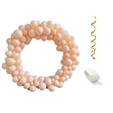 Fab Nation Pack of 100 Peach Color Balloons with Arch Tape &amp; Ribbon - Premium Latex Balloons for Arches &amp; Decorations | Ideal for Parties, Weddings, and Events | Easy Assembly &amp; Elegant Finish