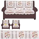 Fab Nation Polyester 6 Piece Net Sofa Panels and Chair Cover Set - Large, Brown