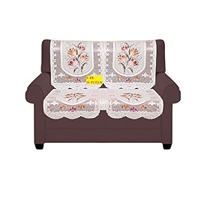 fab nation polyester floral seater sofa covers set brown net sofa cover brown large set of 2