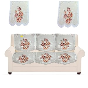fab nation 3 seater sofa covers with arms set multicolor polyester blend slipcover set - net sofa cover amp chair cover set