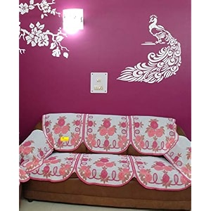 fab nation premium 3 seater with arm covers in net polyster fabric pink amp floral sofa cover