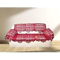 Fab Nation3 Seater Sofa Coverwith Arms in Net Poleyster Fabric in Exclusive Italian Lace Floral Design