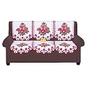Fab Nation Premium Net Lace 3 Seater Sofa Cover(Pink,White,Golden) [Design Might Vary]