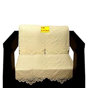 fab nation set of 2 seater sofa covers set beige polyster net sofa cover  stylish amp protective furniture covering