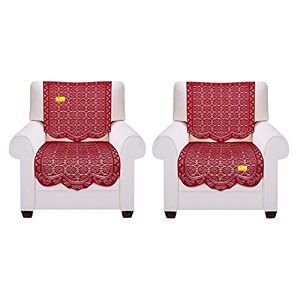 fab nation set of 11 seater sofa covers set maroonpolyster net sofa cover