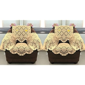 fab nation set of 11 seater sofa covers set with arms creampolyster net sofa cover
