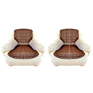 fab nation set of 11 seater sofa covers set brown polyster net sofa cover