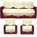 Fab Nation 10 Sofa Panels for 5 Seater Sofa Set Cover (3+1+1 Seater Sofa-Set) Polyester Blend Slipcover Set - Net Sofa &amp; Chair Cover Set