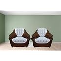 Fab Nation Sofa Cover/Slipcover - 1+1 Seater Sofa Set/Exclusive Designer Sofa Covers/Single Seater Sofa Cover Sets | White