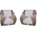 Fab Nation Set of 1+1 Seater Sofa Cover (White,Polyster Net Sofa Cover)