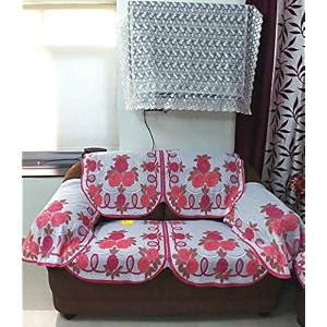fab nation amazon great indian festival sale set of 2 seater sofa covers set with arms pinkpremium polyster net sofa cover