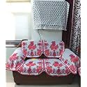 Fab Nation Amazon Great Indian Festival Sale Set of 2 Seater Sofa Covers Set with Arms Pink,Premium Polyster Net Sofa Cover