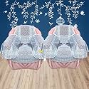 Fab Nation Silver Color Sofa Cover/Slipcover - 1.1 Seater Sofa Set/Exclusive Designer Sofa Covers/Single Seater Sofa Cover Sets with Arm Covers