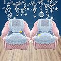 Fab Nation Silver Color Sofa Cover/Slipcover - 1.1 Seater Sofa Set/Exclusive Designer Sofa Covers/Single Seater Sofa Cover Sets