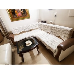 fab nation sofa covers for 7 seater cotton l shape sofa set  sofa slipcovers for 4  3 seaters  circular geometric print white color