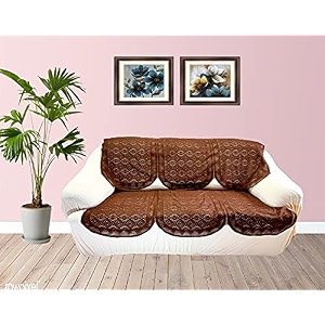 fab nation sofa covers of exclusive lace for 3 seater sofa - brown net sofa covers and chair covers set