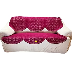 fab nation sofa covers of exclusive lace for 3 seater sofa - maroon net sofa covers and chair covers set