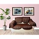 Fab Nation Amazon Great Indian Festival Sale Sofa Covers of Exclusive LACE for 2 Seater Sofa with 2 Arm Covers - Brown Net Sofa Covers and Chair Covers Set