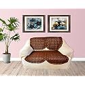 Fab Nation Sofa Covers of Exclusive LACE for 2 Seater Sofa - Brown Net Sofa Covers and Chair Covers Set