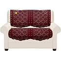 Fab Nation Sofa Covers Set of 2 Seater - Maroon, Polyester Net Sofa Cover