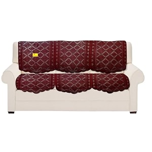 fab nation sofa panels  6 cover panels for 3 seater sofa  maroon net sofa cover amp chair cover set