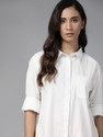 Fab Star Women Solid Casual White Shirt