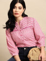 Fab8Sight Casual Printed Women Pink Top
