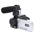 Fabater Video Camera Camcorder, 24MP 1080P HD Vlogging Camera, 18X Zoom Digital 3 Inch Digital Cameras for Travel Camping, 270 Degree Rotation Screen with Night Vision (Silver Gray)