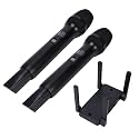 Fabater Wireless Microphone, Professional Dual Handheld Cordless Dynamic Mic Systems with Receiver, Karaoke Microphone Set for Singing, Karaoke, Wedding, DJ, Party, Speech