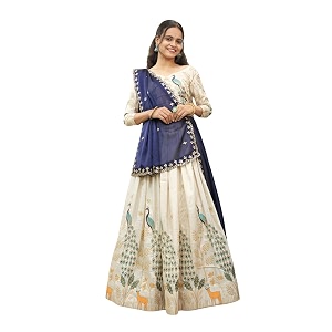 Fabcartz Self Design Semi Stitched Lehenga Choli