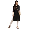 Fabclub Women39s Rayon Solid Plain Straight Kurti