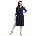 Fabclub Women39s Rayon Solid Plain Straight Kurti