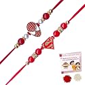 Fabdrap - Superhero Cartoon Rakhi for Kids Brother/Sister - Set of 2 / Set of 3 Rakhi with Greeting Card &amp; Roli Chawal
