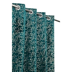 fabdrape heavy velvet fabric luxury attractive looks room darkening royal texture designer curtains 11 feet for extra long door aqua pack of 3 pieces