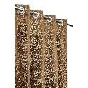 FABDRAPE Heavy Velvet Fabric Luxury Attractive Looks Room Darkening Royal Texture Designer Curtains 7 Feet for Door, Light Brown, Pack of 3 Pieces