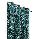 FABDRAPE Heavy Velvet Fabric Luxury Attractive Looks Room Darkening Royal Texture Designer Curtains 9 Feet for Long Door, Aqua, Single Piece