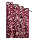 FABDRAPE Heavy Velvet Fabric Luxury Attractive Looks Room Darkening Royal Texture Designer Curtains 5 Feet for Window, Wine, Pack of 4 Pieces