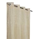 FABDRAPE Heavy Velvet Fabric Luxury Attractive Looks Room Darkening Royal Texture Designer Curtains 12 Feet for Extra Long Door, Cream, Pack of 4 Pieces