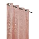 FABDRAPE Heavy Velvet Fabric Luxury Attractive Looks Room Darkening Royal Texture Designer Curtains 5 Feet for Window, Pink, Pack of 3 Pieces