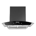 Faber 60 cm 1320 m³/hr Curved Glass Kitchen Chimney | 3 Layer Baffle Filter | Gravity Suction| Touch&Gesture Control | Oil Collector | 12 years warranty on Motor| Hood Feel Pro TC SC BF BK 60 | Black