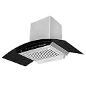 Faber 90 cm 1100 m³/hr Auto-Clean Curved Glass Kitchen Chimney (Hood Zest HC SC SS 90, Baffle Filter, Touch Control, Stainless Steel)