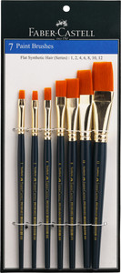 faber-castell 7 paint brushes flat