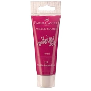 faber-castell acrylic 40ml jar - middle pink 125